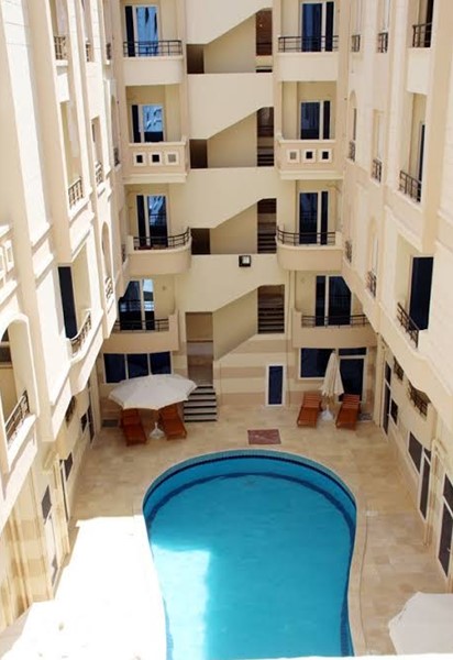 Спецпредложение! Меблированная квартира-студия в ЖК Тиба Плаза Хургада с бассейном,рядом с морем