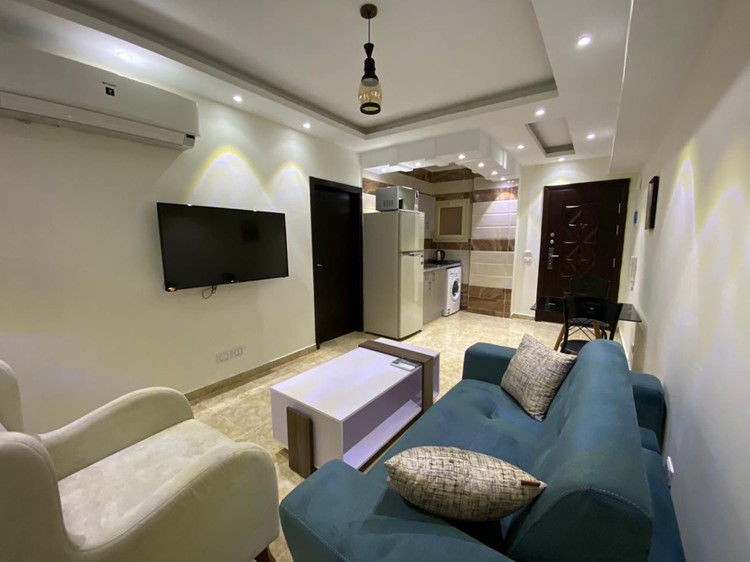 Totally ready, high quality finished & furnished 1BD apartment in Hurghada, front of the sea