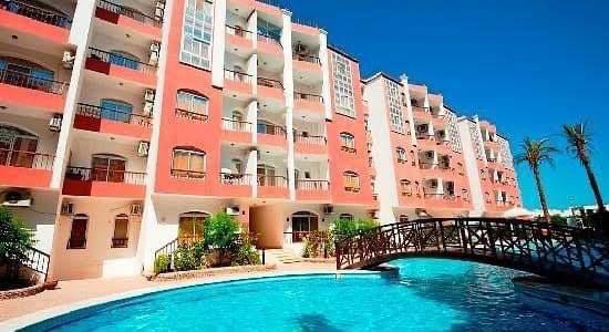 Furnished studio in Desert Pearl Hurghada. Swimming pool, close to Mamsha promenade and beach